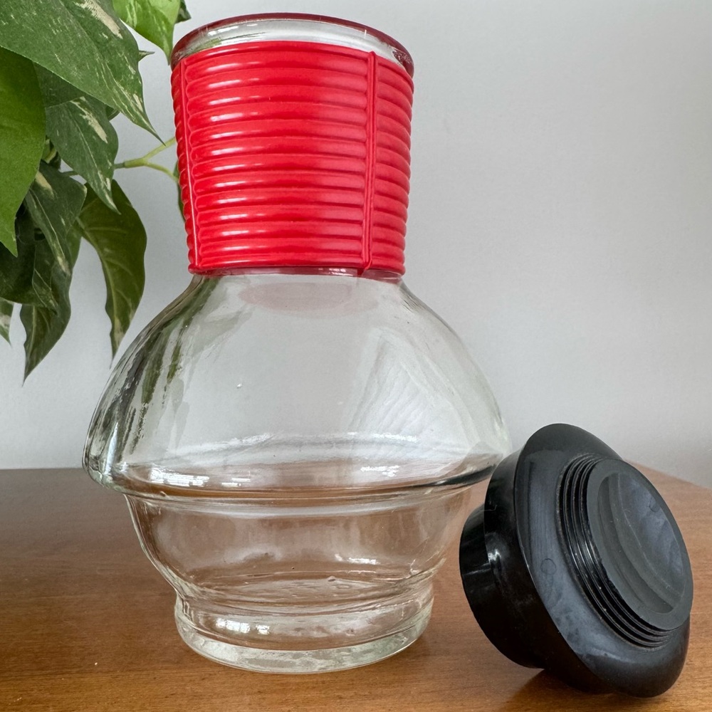 Vintage Bottle Glasbake Glass Coffee/Tea/Hot Water Carafe with Lid